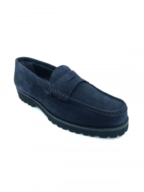 G.PAPADOGAMVROS N61CAMOSCIO BLU MADE IN ITALY