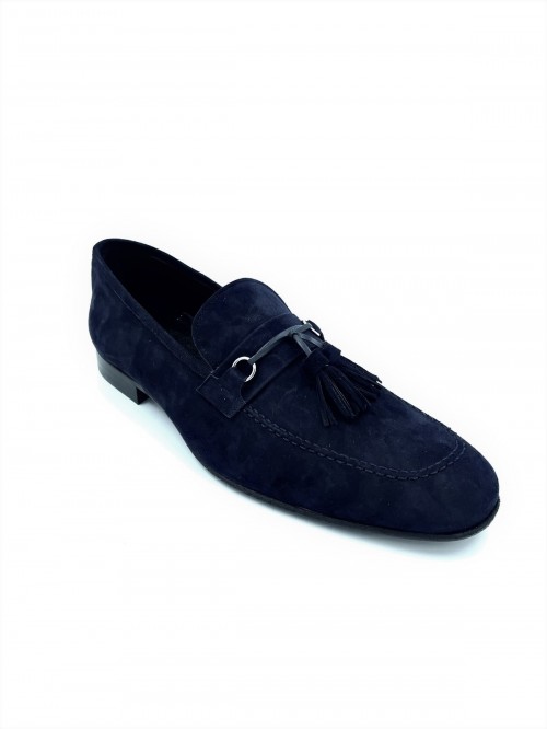 CARLO PIGNATELI 46Z 7600 CAMOSCIO BLU MADE IN ITALY