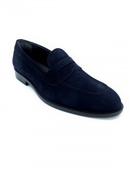 G.PAPADOGAMVROS P09 CAMOSCIO BLU MADE IN ITALY