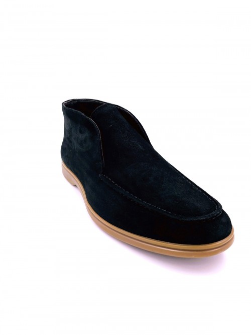 G.PAPADOGAMVROS S101CAMOSCIO NERO MADE IN ITALY