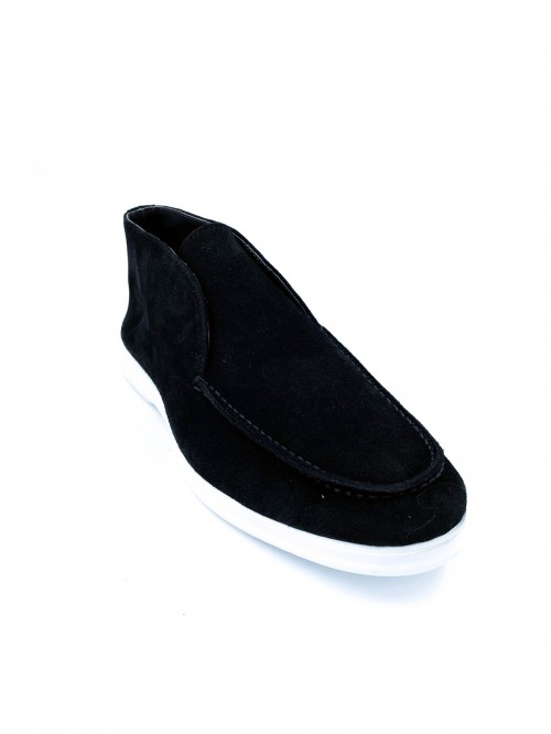 G.PAPADOGAMVROS S101 CAMOSCIO NERO MADE IN ITALY