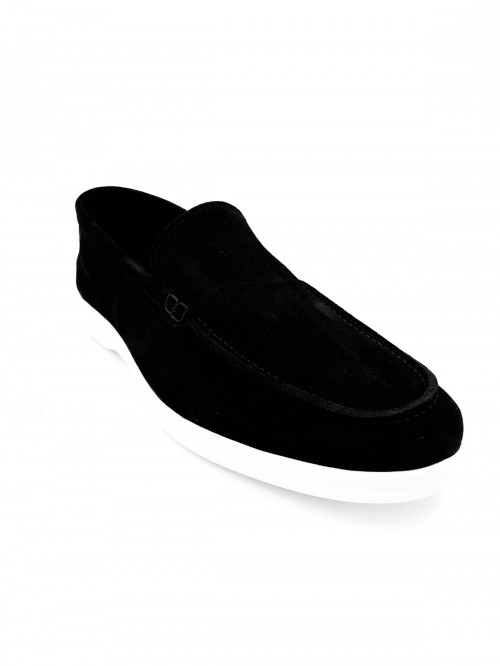 G.PAPADOGAMVROS S103 CAMOSCIO NERO MADE IN ITALY