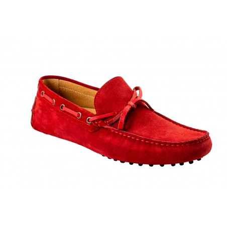 G.Papadogamvros CAR SHOES camoscio rossa MADE IN ITALY
