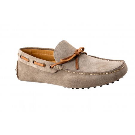 G.Papadogamvros CAR SHOES camoscio tortora MADE IN ITALY