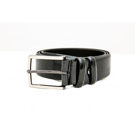G.Papadogamvros BELT BLACK DOTTED GLOSSY