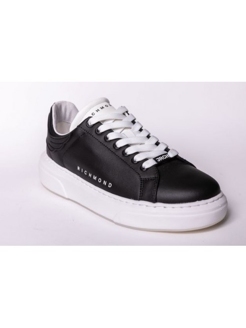 JOHN RICHMOND 14019/CP A NERO CALF LEATHER MADE IN ITALY