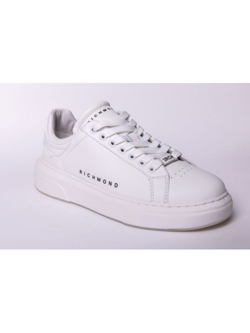 JOHN RICHMOND 14019/CP B BIANCO CALF LEATHER MADE IN ITALY